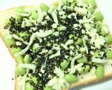 胡麻・青海苔香る❀枝豆チーズトースト作り方3写真