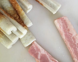 ハートが可愛いちくわとベーコンの磯辺揚げ作り方1写真