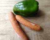 ソーセージとピーマン のカレー粉炒め作り方1写真