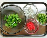 水菜としらすのお好み焼き風ピザ作り方3写真