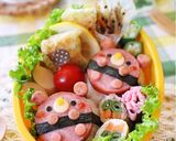 キャラ弁＊簡単♪ハムステーキくまさん弁当作り方5写真