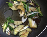 茄子とほうれん草の和風パスタ作り方5写真