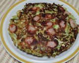 わが家の＊お好み焼＊カレー味＆ウィンナー作り方5写真