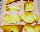ぱりぱり折り紙！餃子の皮を使って食べよう作り方4写真