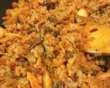 美味しさ保証！豚キムチ炒飯。作り方8写真