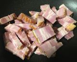 簡単！ブロックベーコンと残り野菜のパスタ作り方3写真