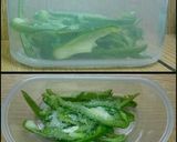 料理に使う 千切りピーマン(保存食)作り方1写真