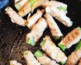 ブロッコリーの茎の肉巻き作り方6写真