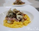 とろとろスクランブルエッグきのこ乗せ作り方5写真
