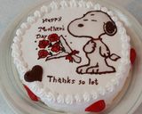 母の日　ｽﾇｰﾋﾟｰキャラケーキ作り方5写真