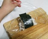 絶品、意外な美味しさ、ハムチーズおにぎり作り方5写真