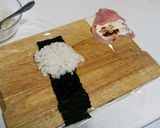 絶品、意外な美味しさ、ハムチーズおにぎり作り方2写真