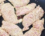 鶏胸肉のキヌアとチーズのカリカリ衣焼き作り方3写真