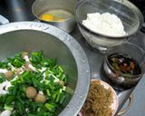 中華炒り豆腐：大葉にんにく醤油風作り方1写真