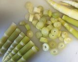 姫たけのこ（細竹）のごま油醤油炒め作り方1写真