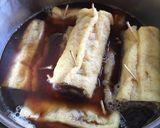 牛肉とごぼうのうすあげ巻き含め煮♩作り方8写真