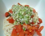 トマトの冷製パスタ風そうめん作り方5写真
