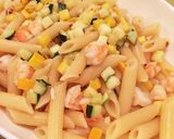 ペンネで海老とズッキーニのダイスパスタ作り方17写真