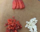 スモークサーモンとホタテの冷製パスタ作り方1写真