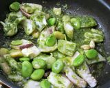 イカとそら豆のバジル風味作り方8写真
