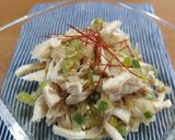 サラダチキンのパパっとねぎ塩にんにく和え作り方4写真