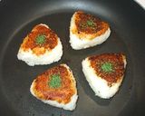 焼おにぎり♪残りご飯+山椒+味噌作り方7写真