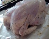 塩麹で丸鶏ローストチキン♪旨ソース添え♡作り方3写真