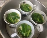 俺流！簡単豚肉入りカップにら玉茶碗蒸し作り方3写真