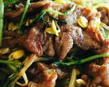 話題入☆大豆もやしと豆苗の牛肉サラダ作り方6写真