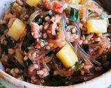 なすと肉味噌のボロネーゼ風丼作り方5写真