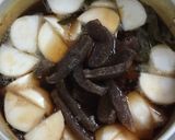 蕪と鶏肉、シミコンニャク、油揚げの醤油煮作り方2写真