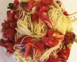 スモークサーモンとトマトの冷製パスタ作り方6写真