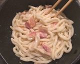 うどんdeカルボ作り方8写真