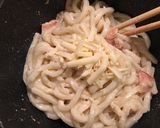 うどんdeカルボ作り方9写真