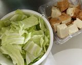 厚揚げとキャベツのチーズ味噌マヨ焼き作り方1写真