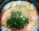 超簡単 スモークサーモンで炊き込みご飯作り方5写真