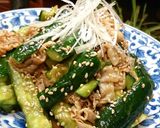 豚しゃぶときゅうりのゴマにんにく醤油作り方5写真