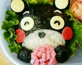 キャラ弁☆にっこり笑顔のくまモン弁当♪作り方4写真