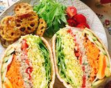 油揚げで!空豆とチキンのわんぱくサンド作り方29写真