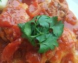 トマトとミートソースで鶏のトマト煮作り方6写真
