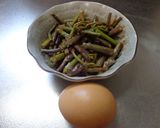 最速のレンジでワラビの卵とじ作り方1写真