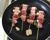季節野菜ベーコン串焼✿塩レモンおろし添え作り方6写真
