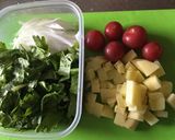 セロリの葉でウエイパー中華スープ作り方1写真