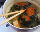 簡単！朝食にも♪がんもとワカメのお味噌汁作り方3写真