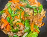 甘とうがらしと牛肉のチャプチェ♫作り方7写真