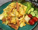 スピード料理!スパムとキャベツの卵とじ作り方7写真