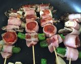 季節野菜ベーコン串焼✿塩レモンおろし添え作り方9写真