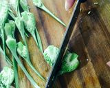 簡単☆にんにくの芽と鶏肉炒め作り方1写真