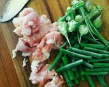 簡単☆にんにくの芽と鶏肉炒め作り方2写真