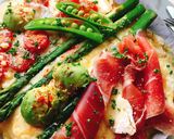 チーズと卵で。粉なし低糖質生ハムピザ作り方11写真